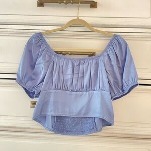 Cotton on blue crop top! Size medium